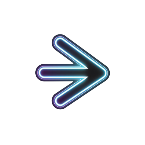 Neon Glow Arrow PNG