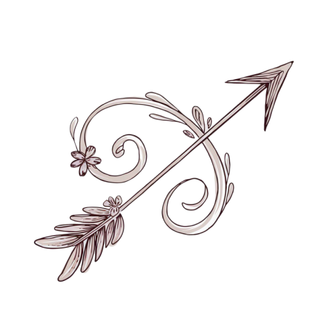 Vintage Decorative Arrow with Flowers