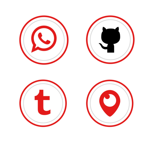 Minimalist Social Media Icons Set Free png