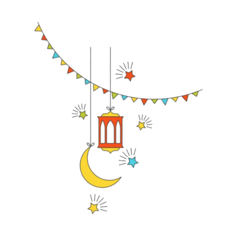 Ramadan Lantern and Crescent Moon PNG   Festive Decorations