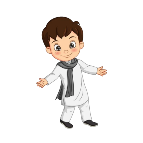 Traditional Attire Cute Cartoon Boy PNG