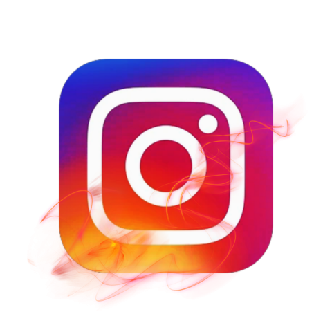 Instagram Logo with Sparkle Effect