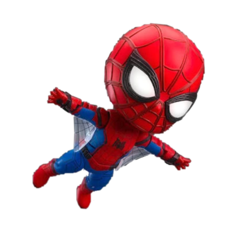 Chibi Flying Spiderman PNG Cute Cartoon Transparent