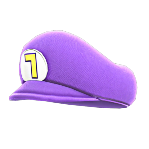 High-Resolution Waluigi Cap – Transparent PNG Download